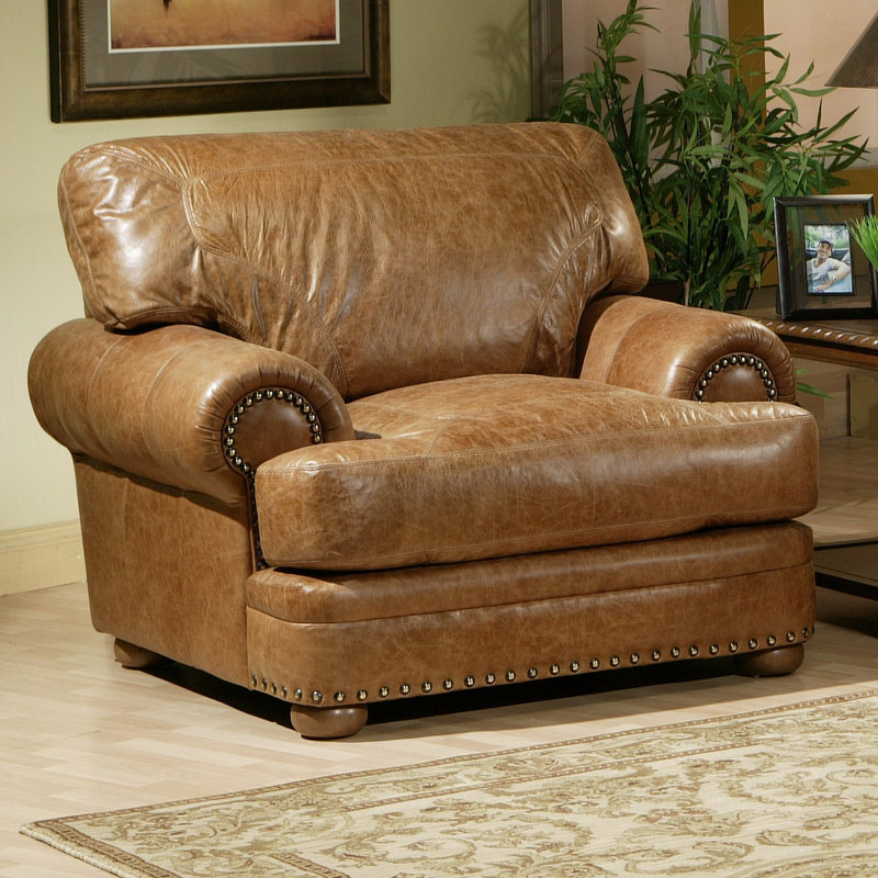 Omnia Leather Houston Chair and a Half & Reviews Wayfair